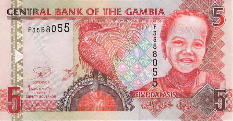 P25 Gambia 5 Dalasis (New Signature) Year 2013